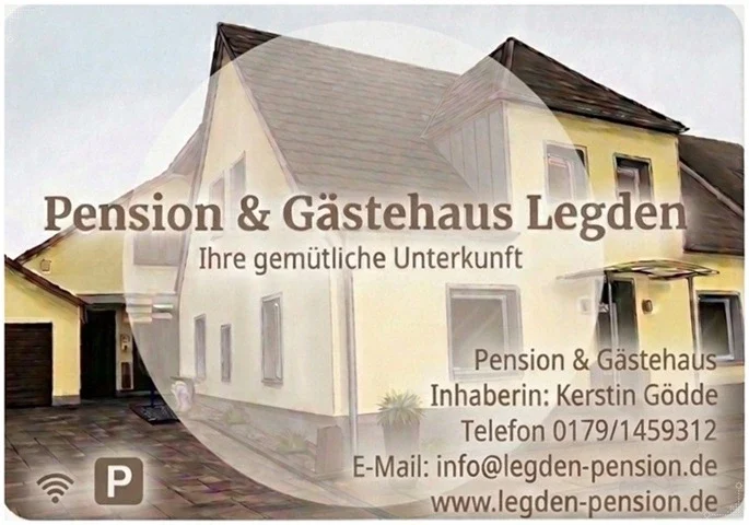 usstattung der Pension & Gästehaus Legden mit WLAN und Parkplatz – komfortable Unterkunft für Radfahrer und Monteure.