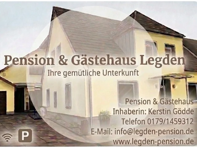 ontaktdaten und Visitenkarte der Pension - Gästehaus Legden von Kerstin Gödde.