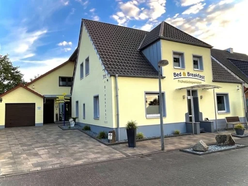 Außenansicht der Pension - Gästehaus Legden – gemütliche Monteurzimmer und Handwerkerunterkunft im Münsterland.